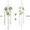 12 Piece Artificial Silk Wisteria Vine Flower Garland (White)